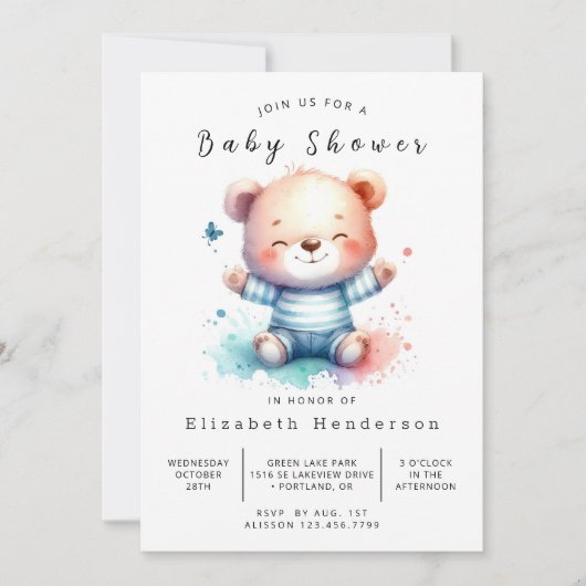 Whimsy Online Beer Baby shower Kaart (Voorkant)
