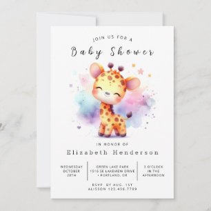 Whimsy Online Giraffe Baby shower Kaart