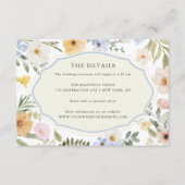 Whimsy  Pastel Bloemen Trouwdetails Informatiekaartje (Voorkant)