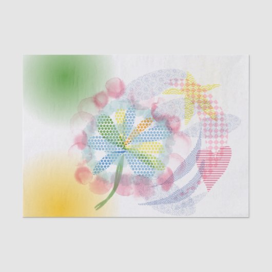 Whimsy Pastel Collage Tissuepapier (Voorkant)