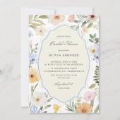 Whimsy  Pastel Floral Vrijgezellenfeest Kaart (Voorkant)