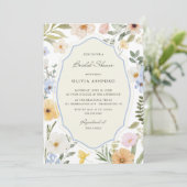 Whimsy  Pastel Floral Vrijgezellenfeest Kaart (Staand voorkant)