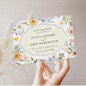 Whimsy  Pastel Floral Wedding Save The Date