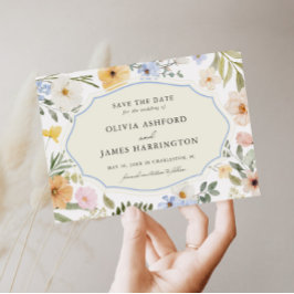 Whimsy Pastel Floral Wedding Save The Date