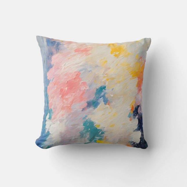 Whimsy Pastel Hues Dream Patroon Kussen (Voorkant)