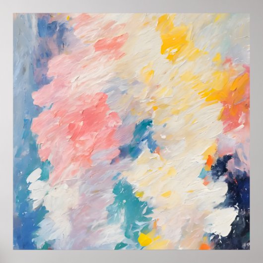 Whimsy Pastel Hues Dream Patroon Poster (Voorkant)