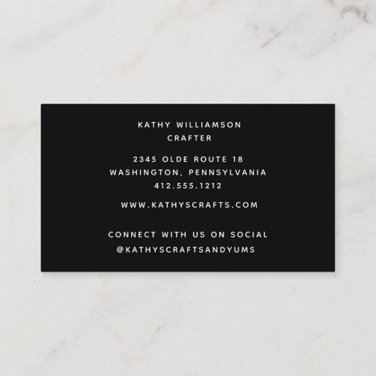 Whimsy peperkoek en groen Kerstmis Visitekaartje (Achterkant)