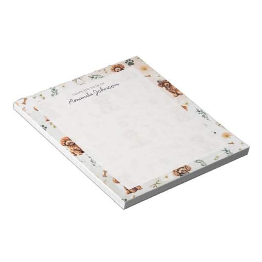 Whimsy poedel pizzazz 2 notitieblok (Schuin)