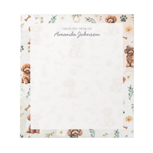 Whimsy poedel pizzazz 2 notitieblok (Voorkant)