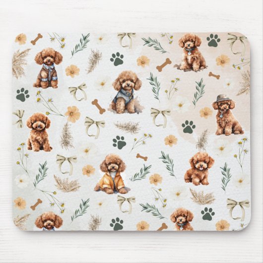 Whimsy poedel pizzazz mousepad muismat (Voorkant)