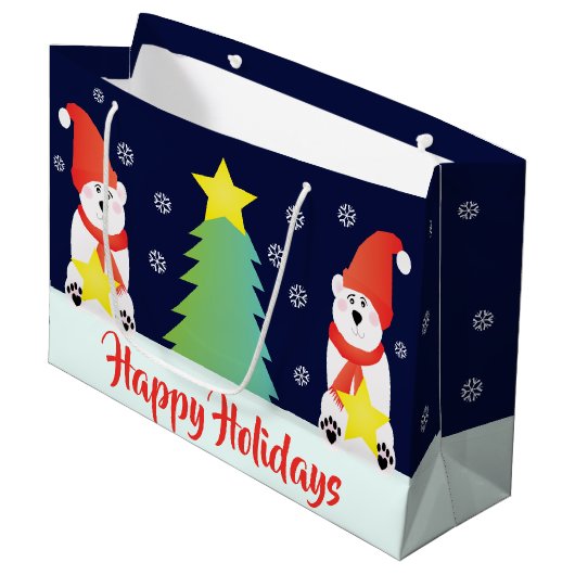 Whimsy Polar Beer Groot Cadeauzakje (Voorkant Gekanteld)