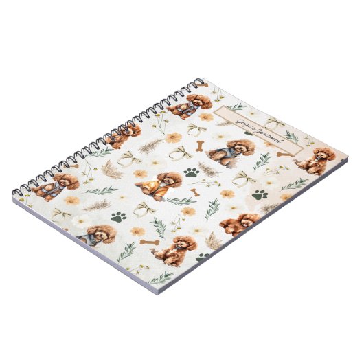 Whimsy Poodle Pizzazz Notitieboek (Linkerzijde)