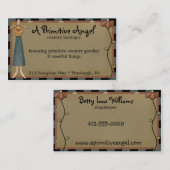 Whimsy Primitive Angel Country Visitekaartje (Voorkant / Achterkant)