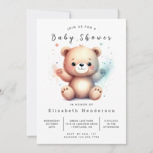 Whimsy Printable Beer Baby shower Kaart (Voorkant)