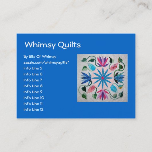 Whimsy Quilt Visitekaartje (Voorkant)