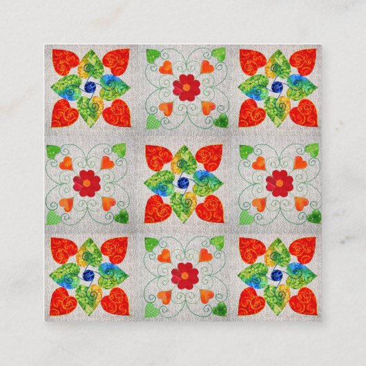 Whimsy Quilt Visitekaartjes (Achterkant)