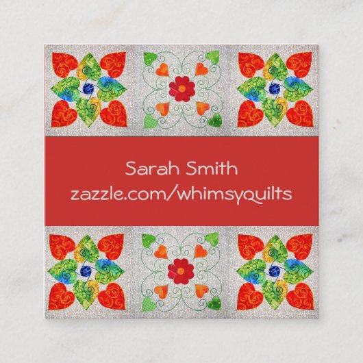 Whimsy Quilt Visitekaartjes (Voorkant)