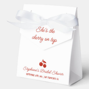 Whimsy Red She's the Cherry op Top Vrijgezellenfee Bedankdoosjes