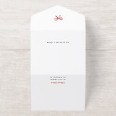 Whimsy Red Ze is de kers op het Vrijgezellenfeest All In One Uitnodiging (Buiten)