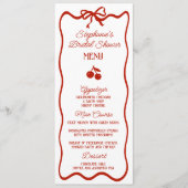 Whimsy Red Ze is de kers op het Vrijgezellenfeest Menu (Voorkant)