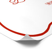 Whimsy Red Ze is de kers op het Vrijgezellenfeest Poster (Hoek)