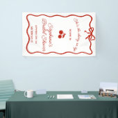 Whimsy Red Ze is de kers op het Vrijgezellenfeest Spandoek (Beurs)