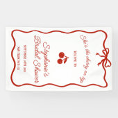 Whimsy Red Ze is de kers op het Vrijgezellenfeest Spandoek (Horizontaal)