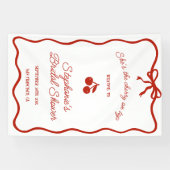 Whimsy Red Ze is de kers op het Vrijgezellenfeest Spandoek (Horizontaal)
