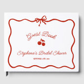 Whimsy Red Ze is het Kersje op de Brug Bruidsdouch Gastenboek (Voorkant)