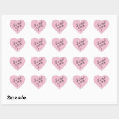 Whimsy Roos - Roze Hart Dank u Sticker (Vel)
