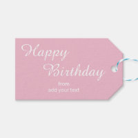 Whimsy Roos - Roze Verjaardagscadeau Labels