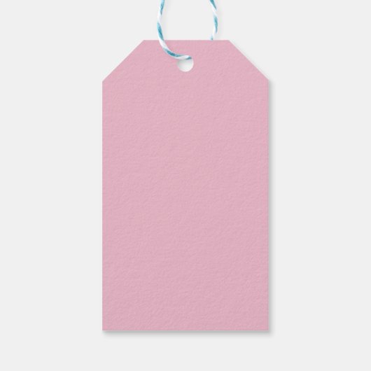 Whimsy Roos - Roze Verjaardagscadeau Labels Cadeaulabel (Achterkant)