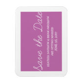 Whimsy Save the Date Magnet, Fuchsia Magneet (Verticaal)