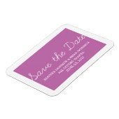 Whimsy Save the Date Magnet, Fuchsia Magneet (Linkerzijde)