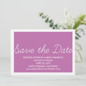 Whimsy Save the Date Uitnodiging, Fuchsia (Staand voorkant)