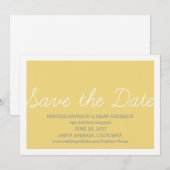 Whimsy Save the Date Uitnodiging, Geel Kaart (Voorkant / Achterkant)