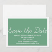 Whimsy Save the Date Uitnodiging, Groen Kaart (Voorkant / Achterkant)