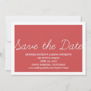Whimsy Save the Date Uitnodiging, Rood Kaart