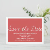 Whimsy Save the Date Uitnodiging, Rood Kaart (Staand voorkant)