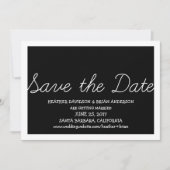Whimsy Save the Date-uitnodiging, Zwart Kaart (Voorkant)