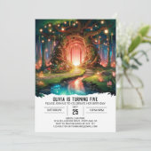 Whimsy Schattig Woodland Digitale Verjaardag Kaart (Staand voorkant)