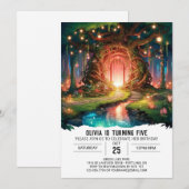 Whimsy Schattig Woodland Digitale Verjaardag Kaart (Voorkant / Achterkant)