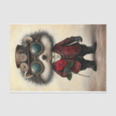 Whimsy Schattige Love Hedgehog + Red Rose AH6 Deco Tissuepapier (Voorkant)