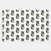 Whimsy Schattige Uil Kind Afstudeerder School Lera Inpakpapier Vel (Voorkant 3)