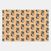 Whimsy Schattige Uil Kind Afstudeerder School Lera Inpakpapier Vel (Voorkant)