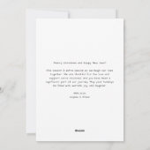 Whimsy Script 4 Foto Vrolijk & Getrouwd Kerstmis Feestdagenkaart (Achterkant)