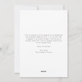 Whimsy Script Baby's First Christmas Photo Card Feestdagenkaart (Achterkant)