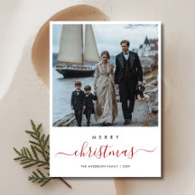 Whimsy Script Kerst Nautisch Strand Foto