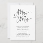 Whimsy Script Miss voor Mrs Budget Vrijgezellenfee Kaart (Voorkant)