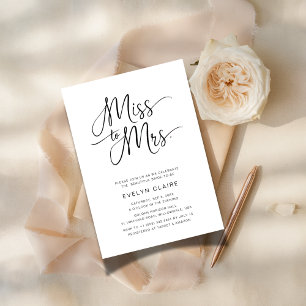 Whimsy Script Miss voor Mrs Budget Vrijgezellenfee Kaart